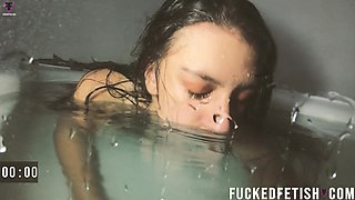 4K Mia Bathtub Full Naked Beautiful Wet Hair Contractions