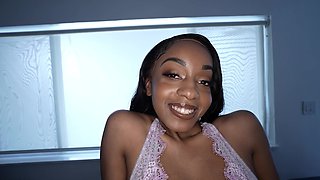 Busty ebony wearing lingerie gets fingered - Lily Starfire