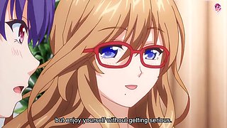 Babe in glasses fucked by her neighbor in uncensored hentai