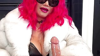 Fur Coat Cock Tease - Slow Edging Denial Handjob