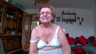 Granny in Underwear and Stockings