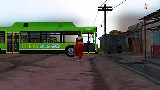 Indian Savita Bhabhi gets her pussy fucked by a stranger in a moving bus.