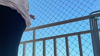 Chubby Latina Balcony Fart Session Thick Ass Releasing Loud Stinky Farts Outdoor