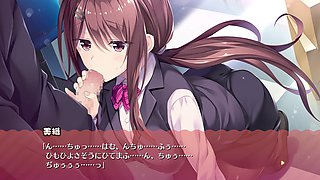 Busty anime babe gets wild with a handjob and internal release