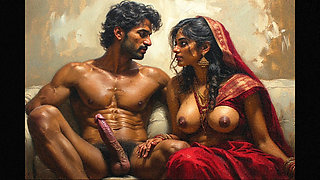 Indian aunty in red hot look husband fucking in doggy style hot sexy looking wife hardcore sex