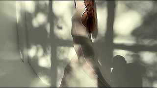 Sexy Stretching Goddess in with Mask