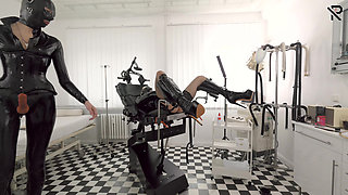 Anal Inspection of the Rubberdoll Maid in the Clinic