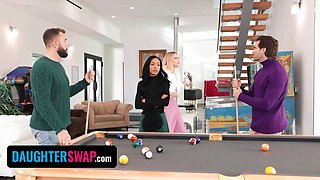 Stepparents train their stepdaughters how to bang - daughterswap