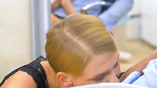 Lucy Heart's Salon Seduction Ignites Wild Russian Heat