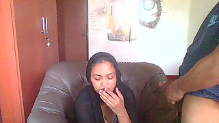 Behind the Scenes of Hijab Office MILF Had a Visitor Neighbor Boy