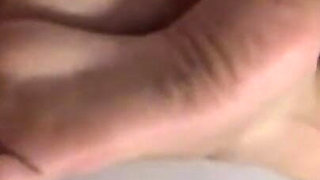 Two Dicks Fucking the Feet of a Hot Wife!