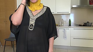A Sexy Arab Woman with a Big Ass Cheats on Her Husband on Camera
