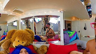 THIS AMAZING WILD BLUE HAIR GIRL 360 NIGHT - BEST VR EXPERIENCE