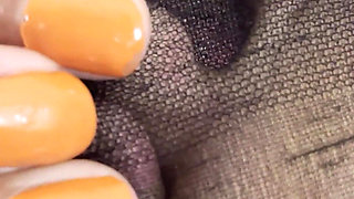 Flight Attendant Worships Her Stinky Pantyhose Feet