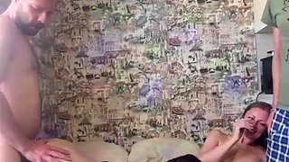Two horny Russian sluts suck and ride hard cocks live at sex