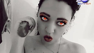 Saturno Squirt the sexiest Latin babe, she is on Halloween vampire masturbation Tuesday the 13th.