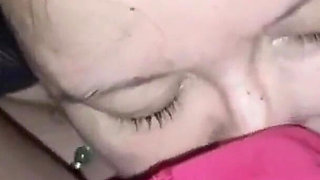 WildEnglishBBW teasing licking BBC Nata4sex sucking his big cock