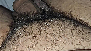 Step son dick with smoked hair get a handjob from step mom