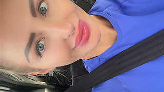 Stepmom driving to sport