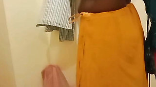 Desi Indian Tamil Hotwife Teases Sugar Daddy in Pink Bra and Saree with Navel Show at Hotel!