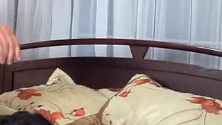 Busty milfs giving an outdoor blowjob before getting pounded indoors