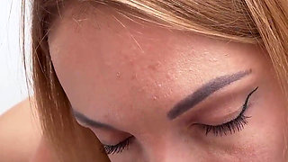 Gina Monelli interracial POV cum swallowing blowjob