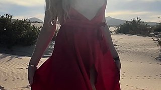 Busty brunette solo masturbation
