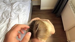 Big-Tit Model's Sloppy BJ Ends in Thick Facial Cumshot