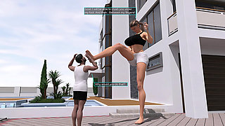 Swimming Pool Scene - Erotic 3D Transformation Comic (episode 2)