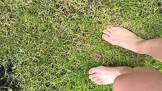 Walking Barefoot on the Grass