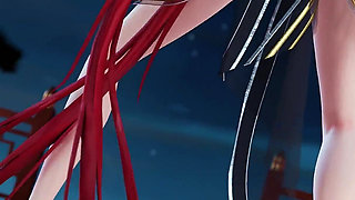[mmd] 4K Yinyin-bingbing Korean Dance, Lingerie, Erotic Tattoo, Striptease