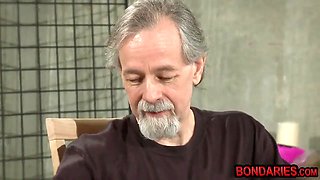 Young student learns how to get whipped by master