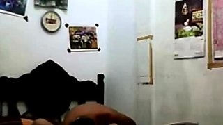 Indonesian Babe Orgasms on Fucking Machine