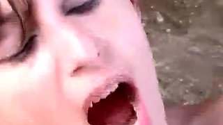 Petite teen loves anal sex on the beach