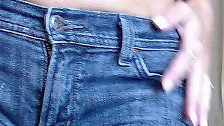 Tease in Tight Blue Jeans