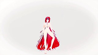 Azur Lane Alsace Hentai Nude Dance Savage Hot Sexy Big Boobs Mmd 3D Red Hair Color Edit Smixix