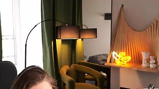 blonde teen pregnant girl has her pussy masturbated