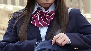 Cock cums in close up from Japanese blowjob