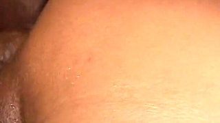 Ebony whore riding cock with her ass