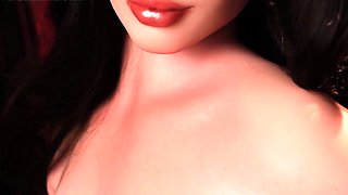 Light tan skin big tits silicone sex doll with soft skin