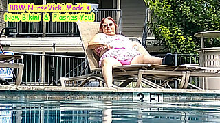 Nurse Vicki Models Her New Bikini by Pool Flashes You Then