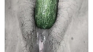 Cucumber Put in the Ass of a Female Friend