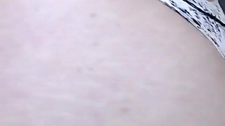 Trying on cute thongs and panty stuffing