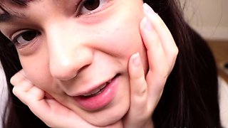 Beautiful brunette with big boobs jerk off instrucions