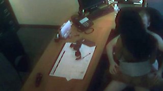 Office whore takes hard cock