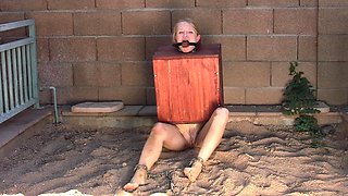 Blonde amateur chick in solo bdsm