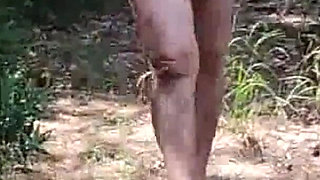 Mel Caressed in Forest 1