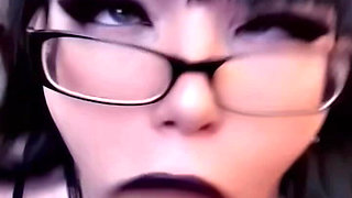 Self Degrading Goth GF Gets 4 Loads