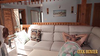 Hot Blonde Wife Ember Springs Cuckold's Husband with BBC Doctor
