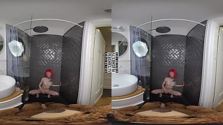 Lolly Oiling Body And Masturbating In Shower Blowjob Strapon Dick - PlushiesVR